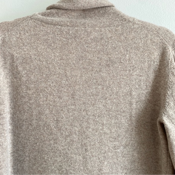 ANNE Taylor Wool Blend Turtleneck Tunic Sweater Oatmeal Size S - Picture 7 of 11